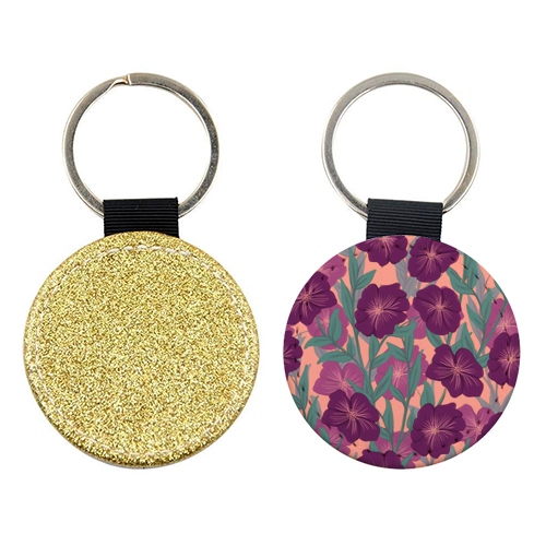Bold Bloom Purple - keyring by Daniela di Niro