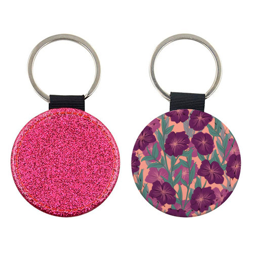 Bold Bloom Purple - keyring by Daniela di Niro