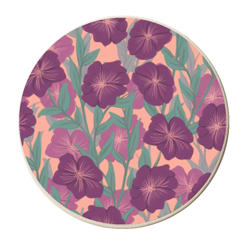 Bold Bloom Purple - personalised beer coaster by Daniela di Niro