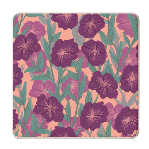 Bold Bloom Purple - personalised beer coaster by Daniela di Niro