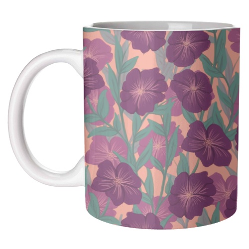 Bold Bloom Purple - unique mug by Daniela di Niro