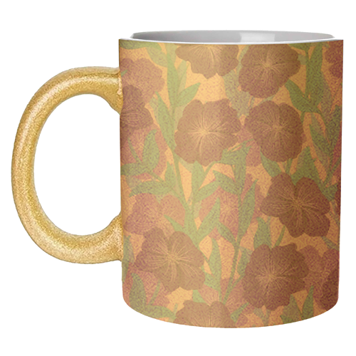 Bold Bloom Purple - unique mug by Daniela di Niro