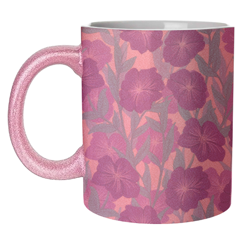 Bold Bloom Purple - unique mug by Daniela di Niro