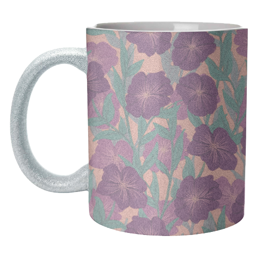 Bold Bloom Purple - unique mug by Daniela di Niro