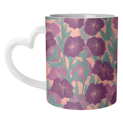 Bold Bloom Purple - unique mug by Daniela di Niro
