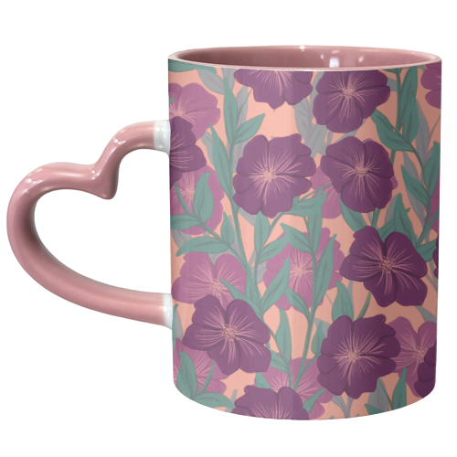 Bold Bloom Purple - unique mug by Daniela di Niro