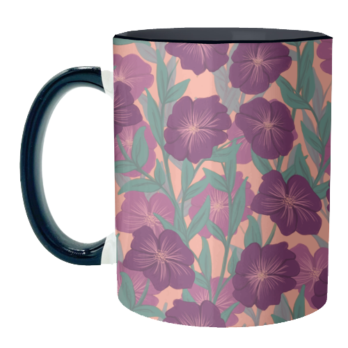 Bold Bloom Purple - unique mug by Daniela di Niro