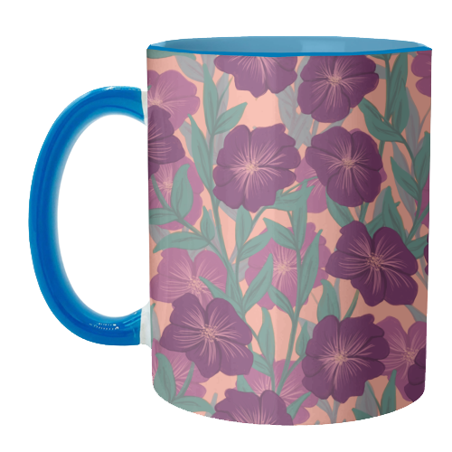 Bold Bloom Purple - unique mug by Daniela di Niro