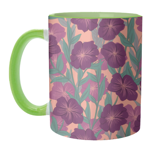 Bold Bloom Purple - unique mug by Daniela di Niro