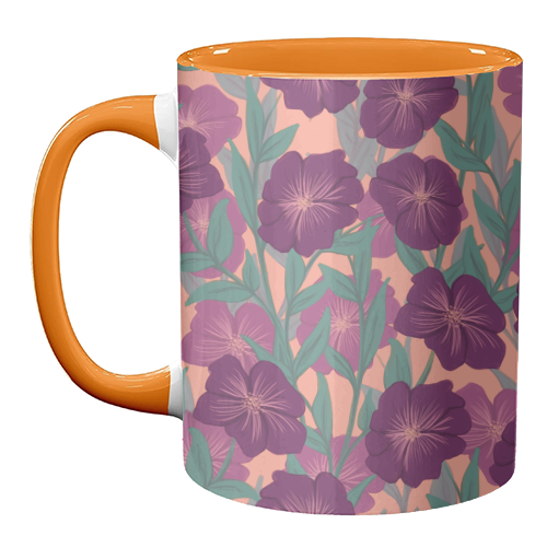 Bold Bloom Purple - unique mug by Daniela di Niro