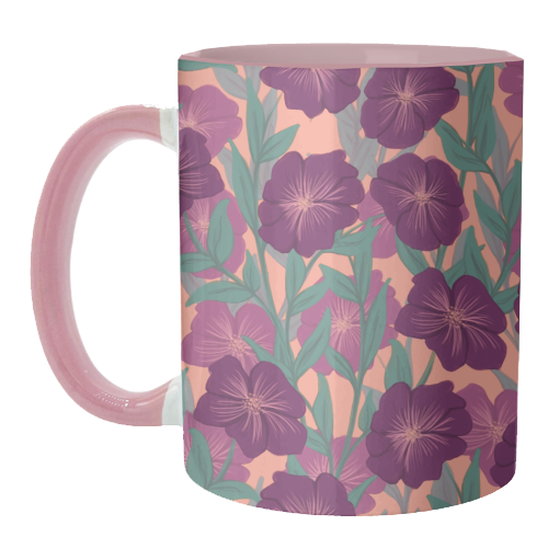 Bold Bloom Purple - unique mug by Daniela di Niro