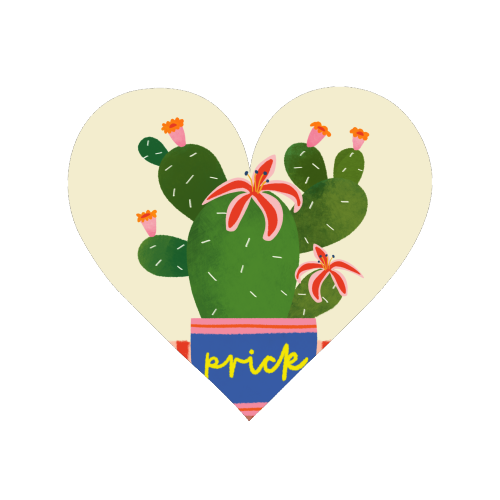 Bold Bright Prick Funny Cactus Illustration Design - Magnet by AbiGoLucky