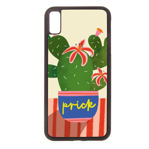 Bold Bright Prick Funny Cactus Illustration Design - stylish phone case by AbiGoLucky