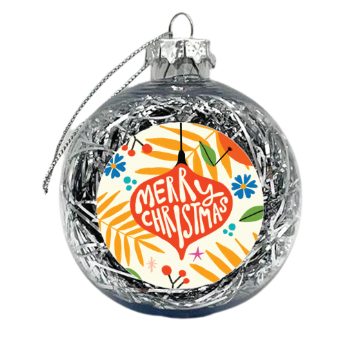 Bold Colourful Festive Xmas Christmas Giftware - xmas bauble by AbiGoLucky