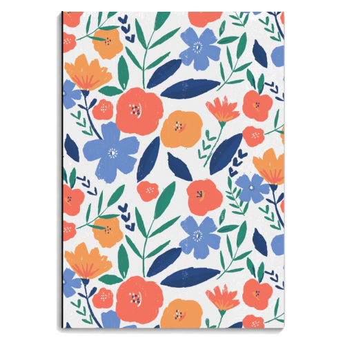 bold minimal flower pattern - personalised A4, A5, A6 notebook by lauradidthis