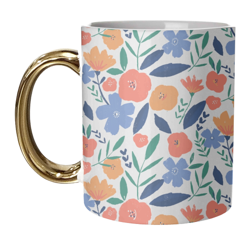 bold minimal flower pattern - unique mug by lauradidthis
