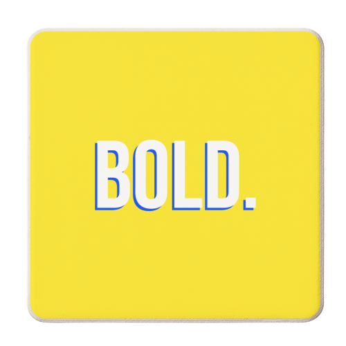 BOLD. - personalised beer coaster by Dominique Benedict