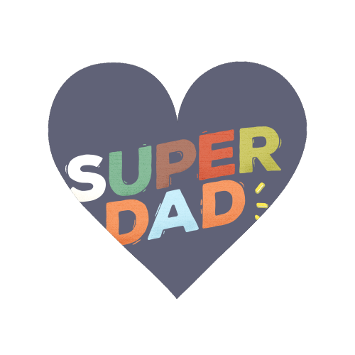 Bold Retro "SUPER DAD" Typography – Colorful Father's Day Design - Magnet by Ania Wieclaw