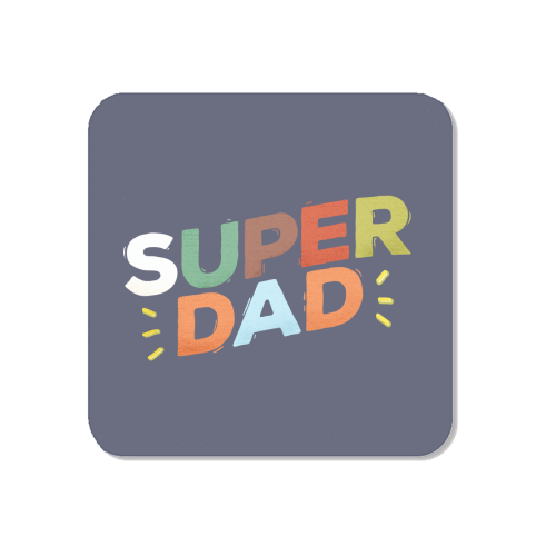 Bold Retro "SUPER DAD" Typography – Colorful Father's Day Design - Magnet by Ania Wieclaw