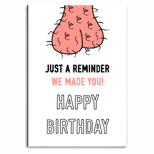Bollocks Birthday Card - personalised A4, A5, A6 notebook by Adam Regester