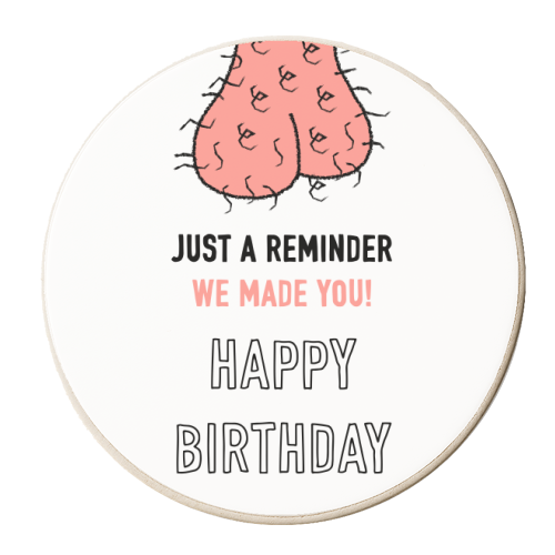 Bollocks Birthday Card - personalised beer coaster by Adam Regester