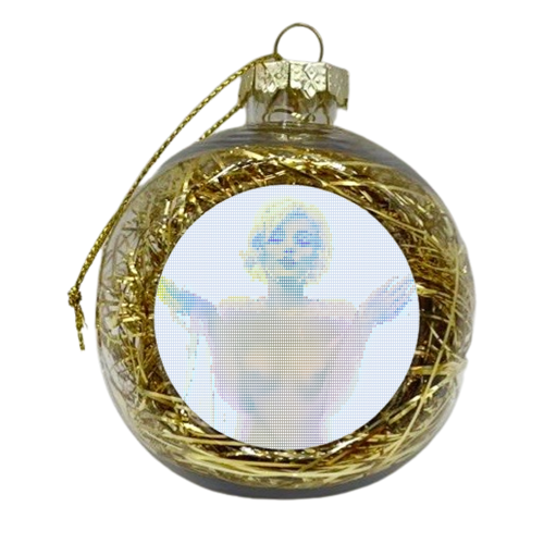 Bombshell In Blue - xmas bauble by RoboticEwe