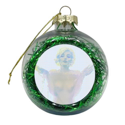 Bombshell In Blue - xmas bauble by RoboticEwe