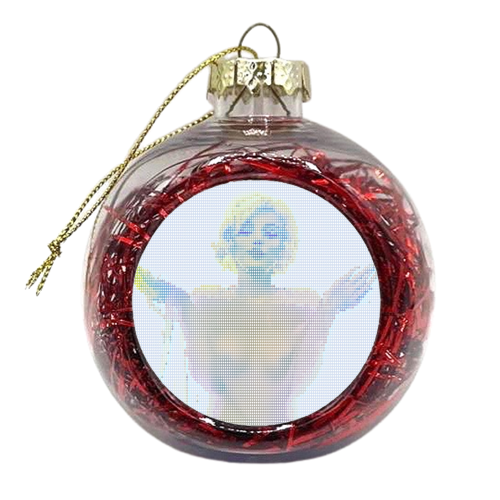 Bombshell In Blue - xmas bauble by RoboticEwe