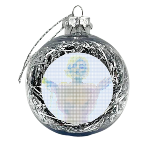 Bombshell In Blue - xmas bauble by RoboticEwe