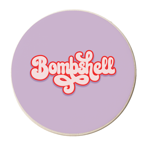 Bombshell - personalised beer coaster by Dominique Benedict