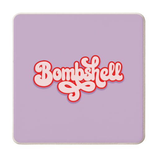 Bombshell - personalised beer coaster by Dominique Benedict