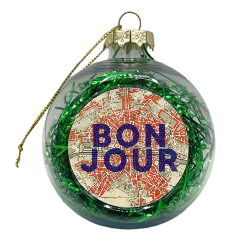 Bonjour - xmas bauble by The 13 Prints