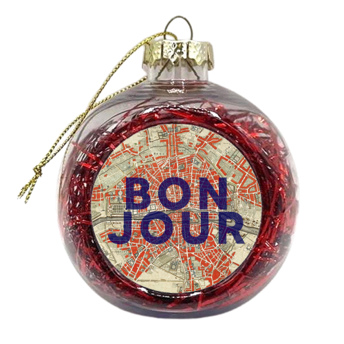 Bonjour - xmas bauble by The 13 Prints