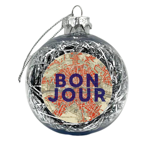 Bonjour - xmas bauble by The 13 Prints