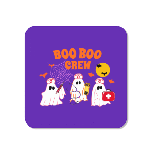 Boo Boo Crew Halloween Ghost Nurse with Bats Illustration  Description: - Magnet by EZbie