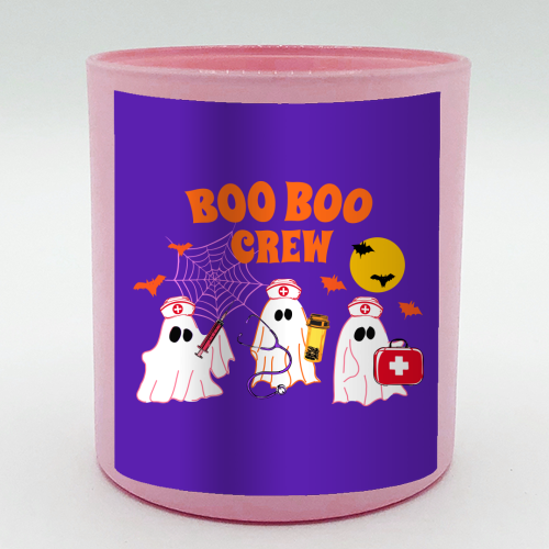 Boo Boo Crew Halloween Ghost Nurse with Bats Illustration  Description: - scented candle by EZbie