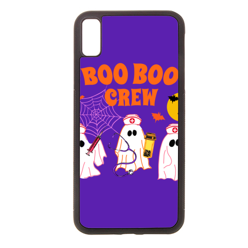 Boo Boo Crew Halloween Ghost Nurse with Bats Illustration  Description: - stylish phone case by EZbie