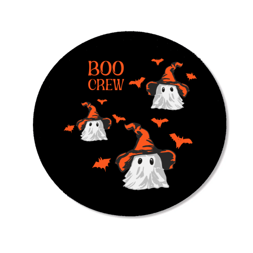 Boo Crew Halloween Ghost with Witch Hat and Bats - Magnet by EZbie