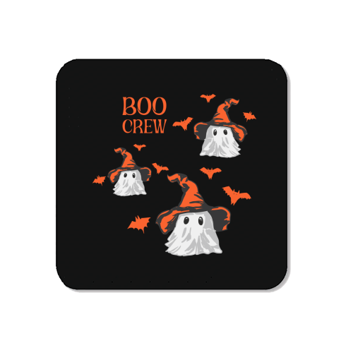 Boo Crew Halloween Ghost with Witch Hat and Bats - Magnet by EZbie
