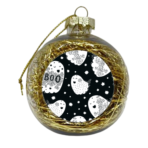 boo cute ghosts - xmas bauble by haris kavalla