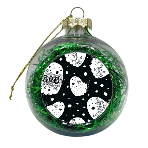 boo cute ghosts - xmas bauble by haris kavalla