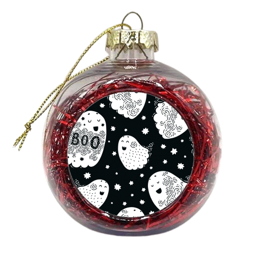 boo cute ghosts - xmas bauble by haris kavalla