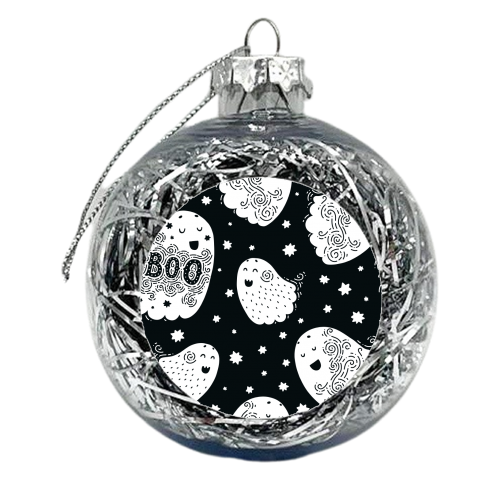 boo cute ghosts - xmas bauble by haris kavalla