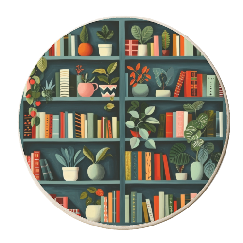 Book shelf - personalised beer coaster by DejaReve