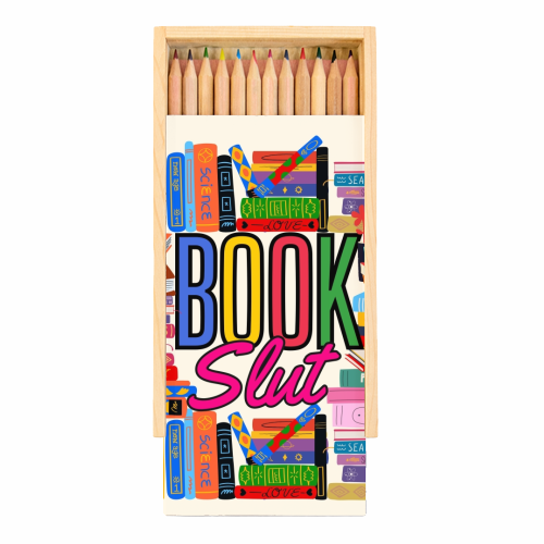 Book Slut - Coloured Pencils with Box by Lilly Rose