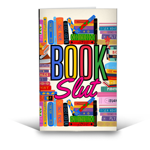 Book Slut - funny greeting card by Lilly Rose