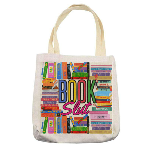 Book Slut - printed canvas tote bag by Lilly Rose
