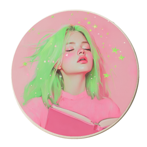 Bookoholic - personalised beer coaster by DejaReve