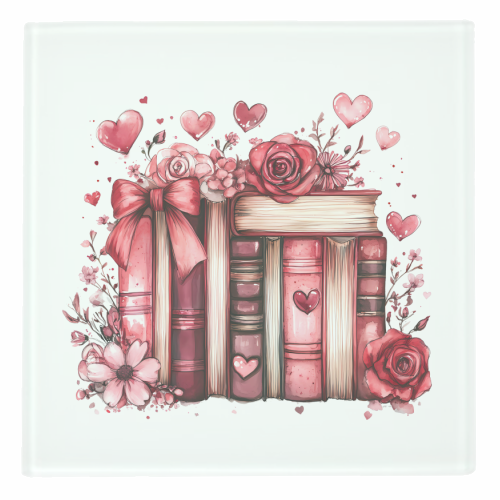 Books and Roses - personalised beer coaster by haris kavalla