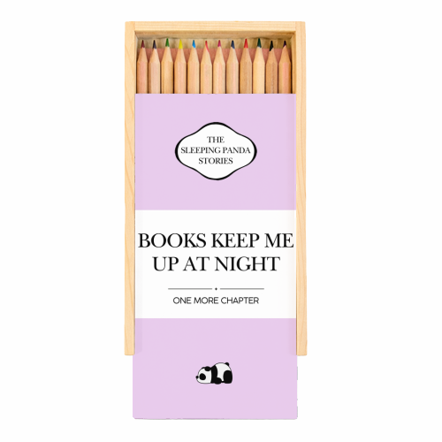 BOOKS KEEP ME UP AT NIGHT - Coloured Pencils with Box by Ms Doodle